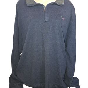 Greg Norman Navy Quarter-Zip Pullover with Small Embroidered Logo Mens Xxl
